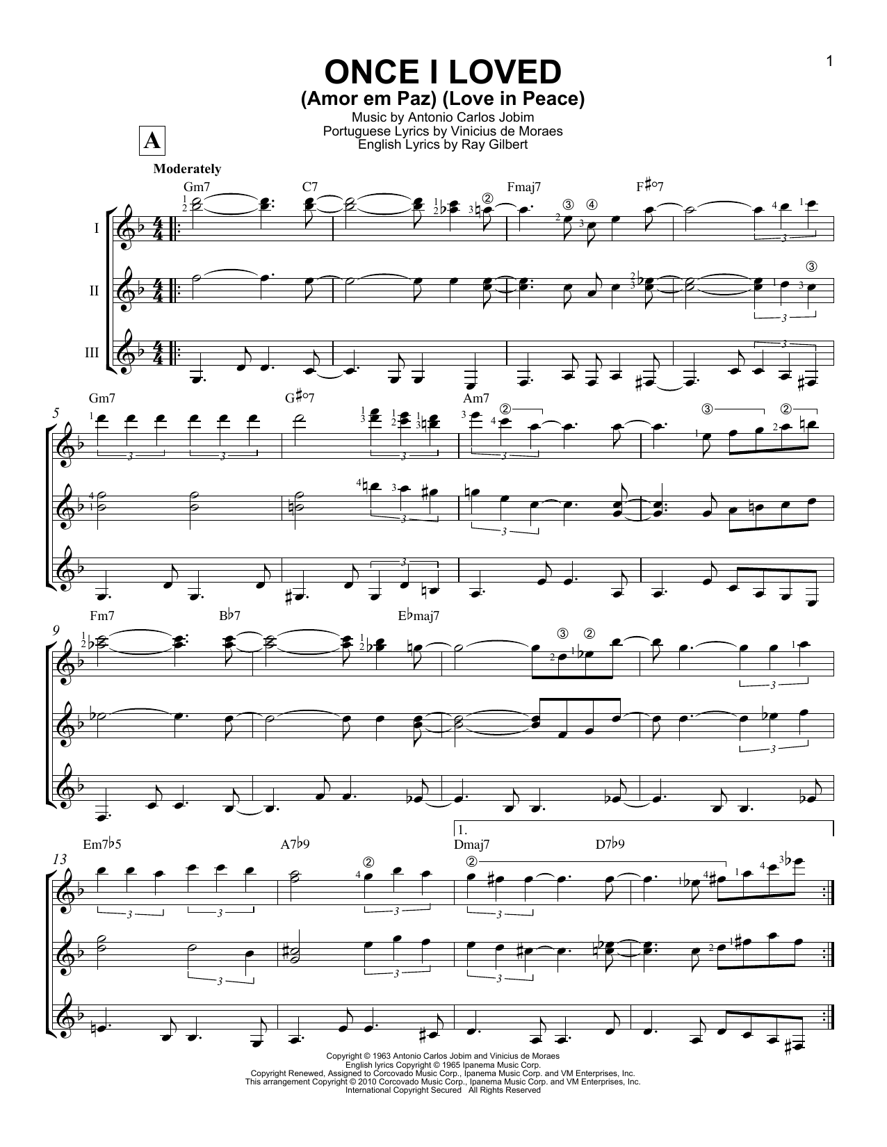 Product gallery: Page 1 of 1 Once I Loved (Amor Em Paz) (Love In Peace), Antonio Carlos Jobim