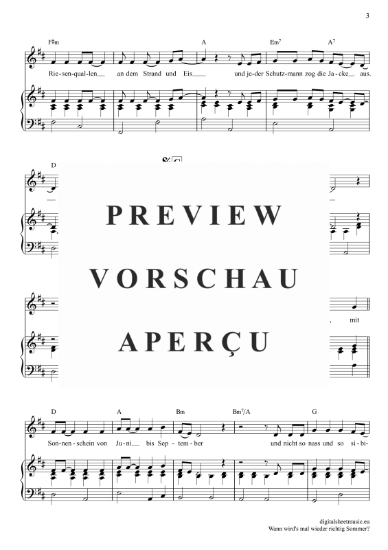 Product gallery: Page 4 of 9 Wann wird’s mal wieder richtig Sommer , Carrell, Rudi, Klavier, Gesang & Akkorde