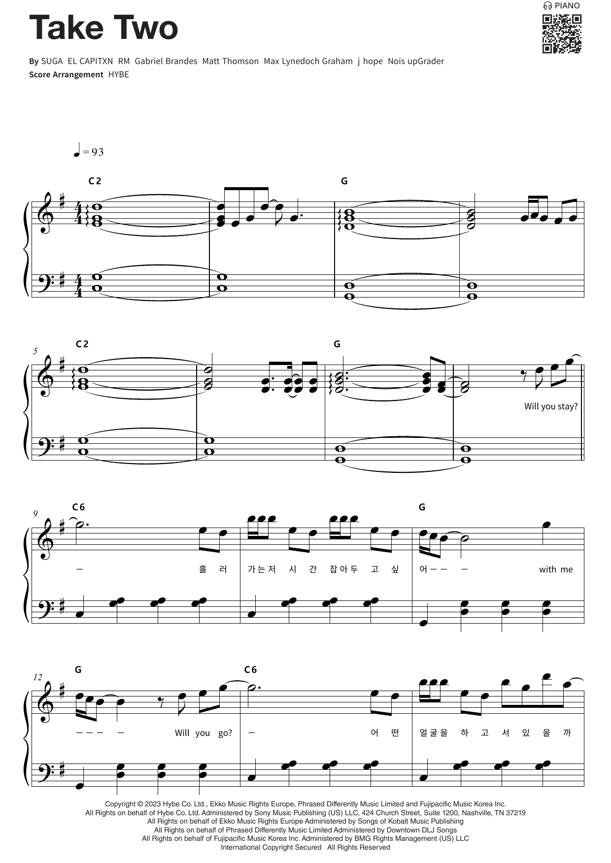 Produktgalerie: Seite 1 von 1 Take Two, BTS, Klavier