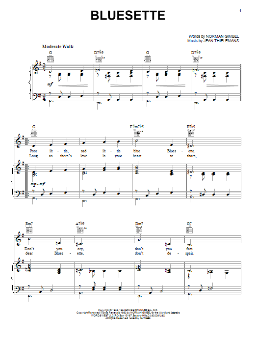 Product gallery: Page 1 of 1 Bluesette, Toots Thielemans