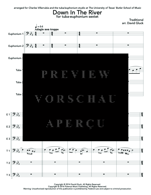 Produktgalerie: Seite 5 von 11 Down in the River, , (Tuba Ensemble EEETTT)