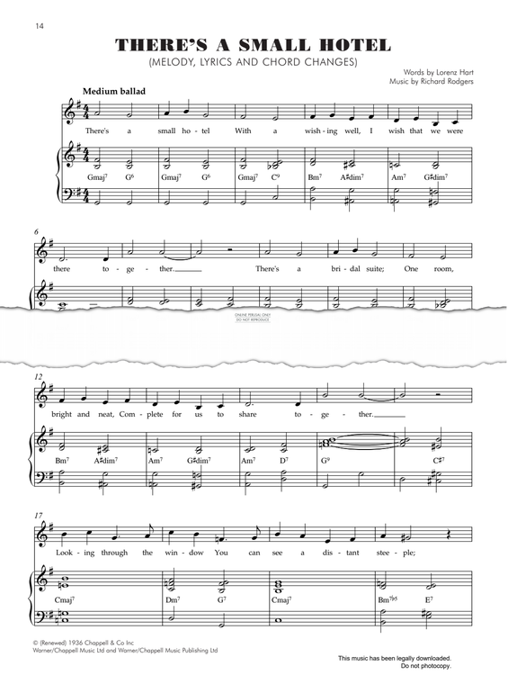 gallery: There's A Small Hotel, Richard Rodgers, Gesang, Klavier