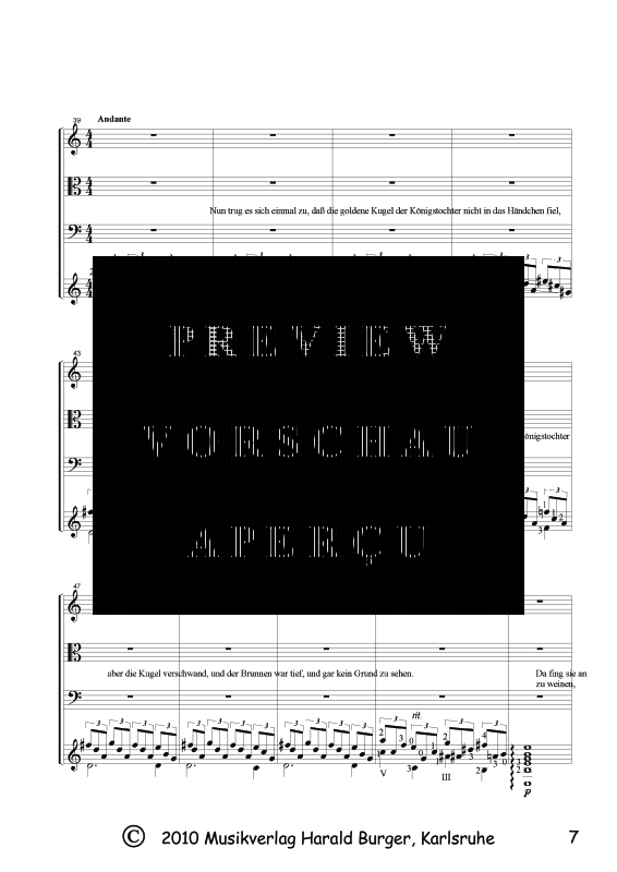 Product gallery: Page 10 of 11 Der Froschkönig (Partitur), , Mixed ensemble strings, guitar and narrator