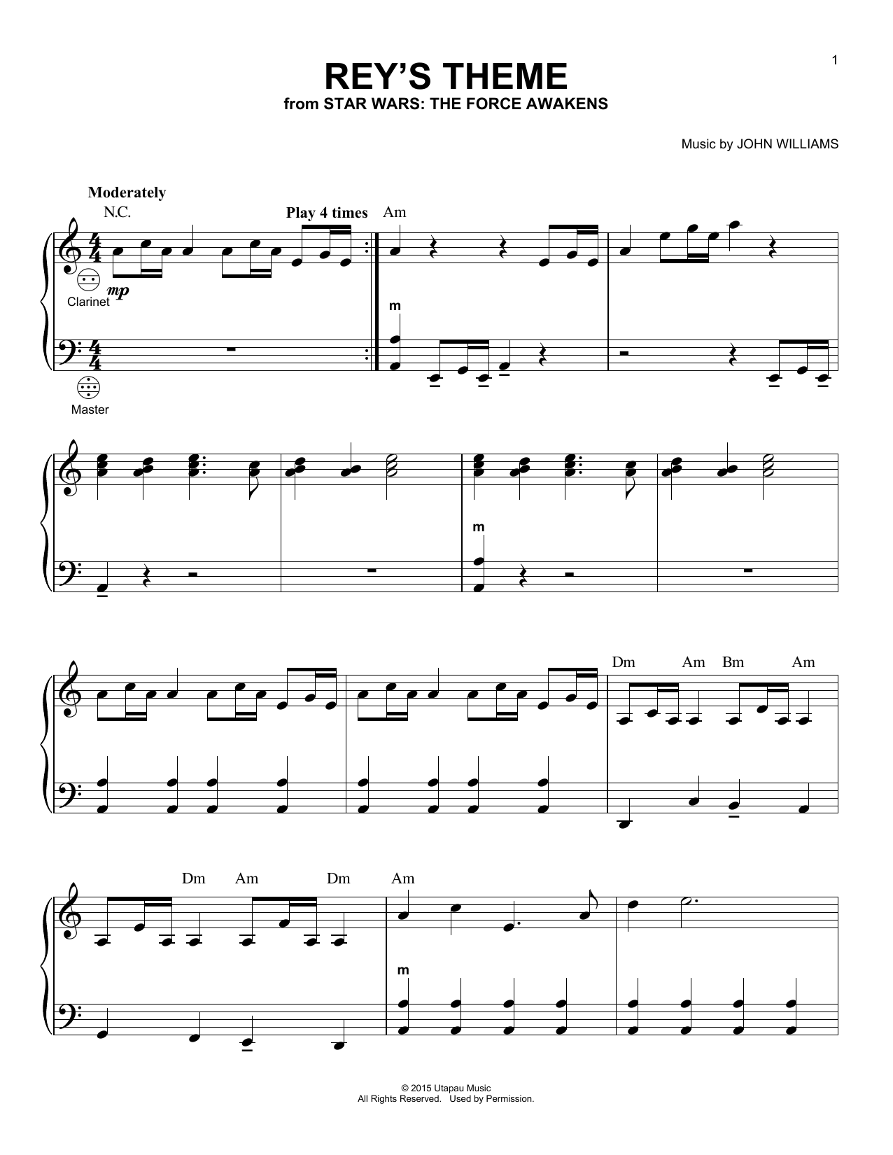 Product gallery: Page 1 of 1 Rey's Theme, John Williams