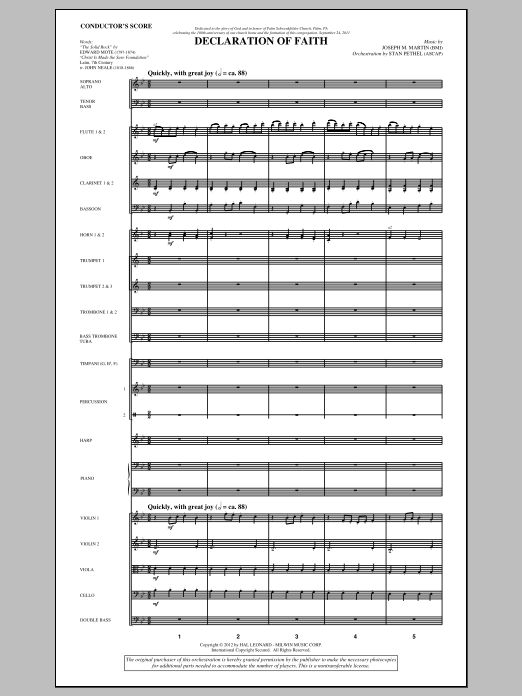 Product picture to: Declaration Of Faith - Score