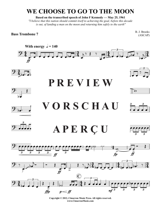 Product gallery: Page 18 of 21 We Choose to go to the Moon , , (Trombone ensemble)