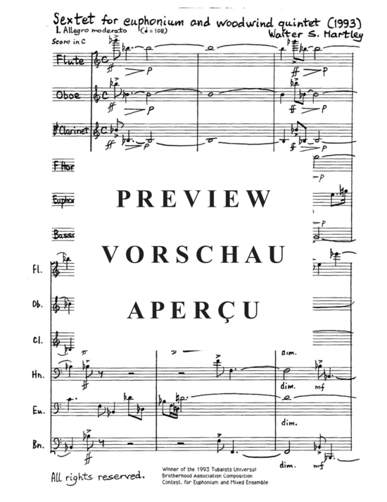 Produktgalerie: Seite 3 von 21 Sextet , , (Gemischtes Ensemble für Holzbläser Quintett + Euphonium Solo)