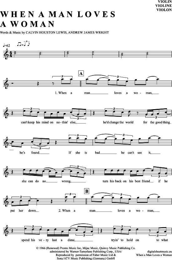 Product gallery: Page 1 of 4 When a man loves a woman , Sledge, Percy, (violin)