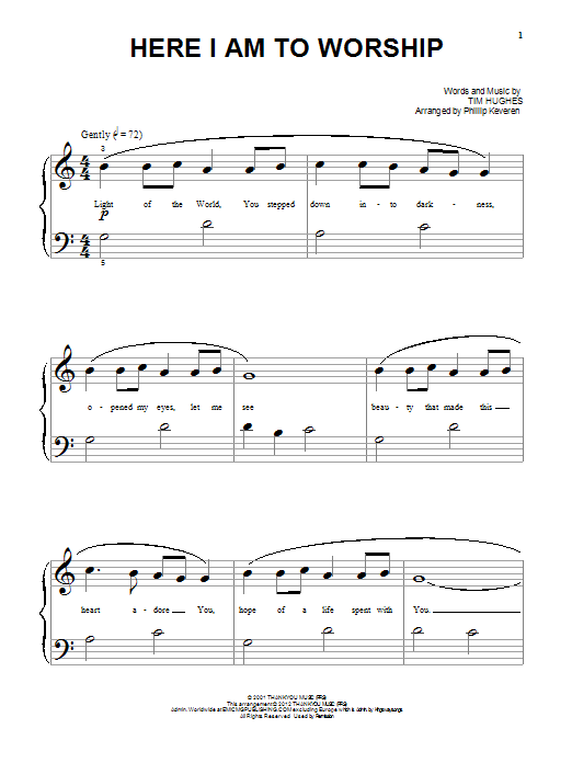 Produktgalerie: Seite 1 von 1 Here I Am To Worship, Tim Hughes, Klavier