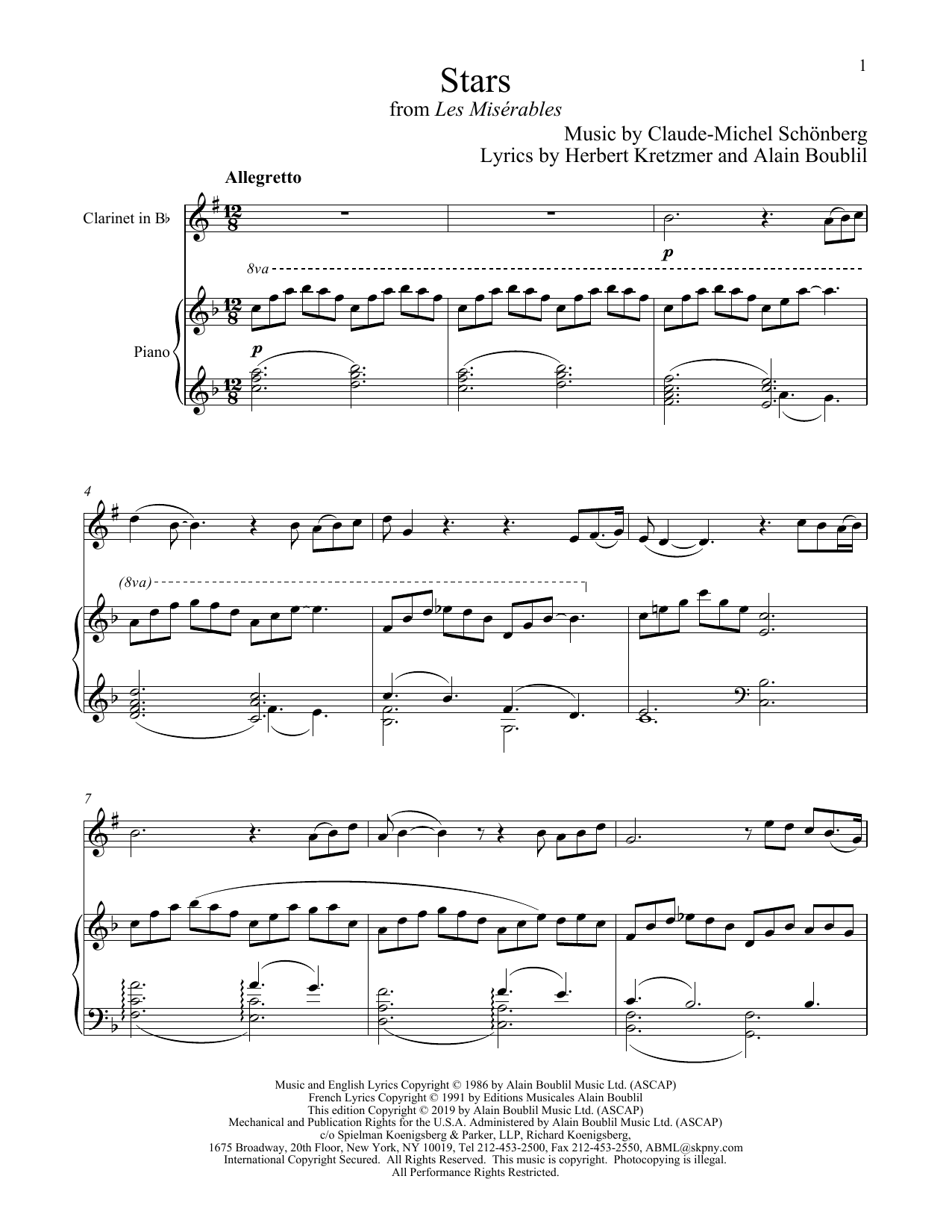 Produktbild zu: Stars (from Les Miserables)