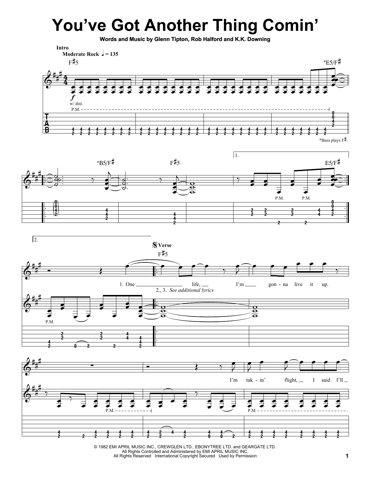 Produktgalerie: Seite 1 von 1 You've Got Another Thing Comin', Judas Priest, Gitarre