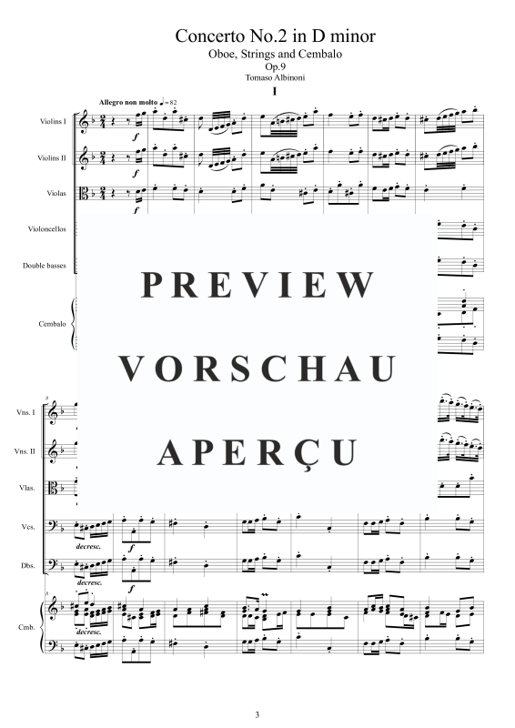 Product gallery: Page 4 of 11 Four Oboe Concertos Op.9, , Solo Oboe, String Ensemble, and Harpsichord (B.C.)