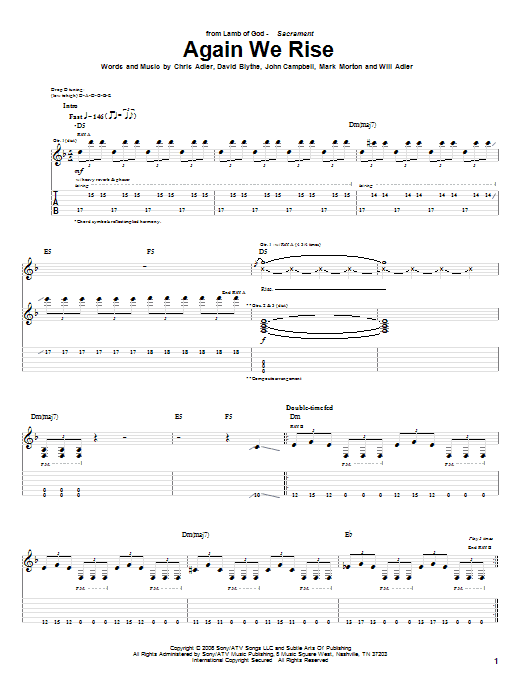 Produktgalerie: Seite 1 von 1 Again We Rise, Lamb Of God, Gitarre