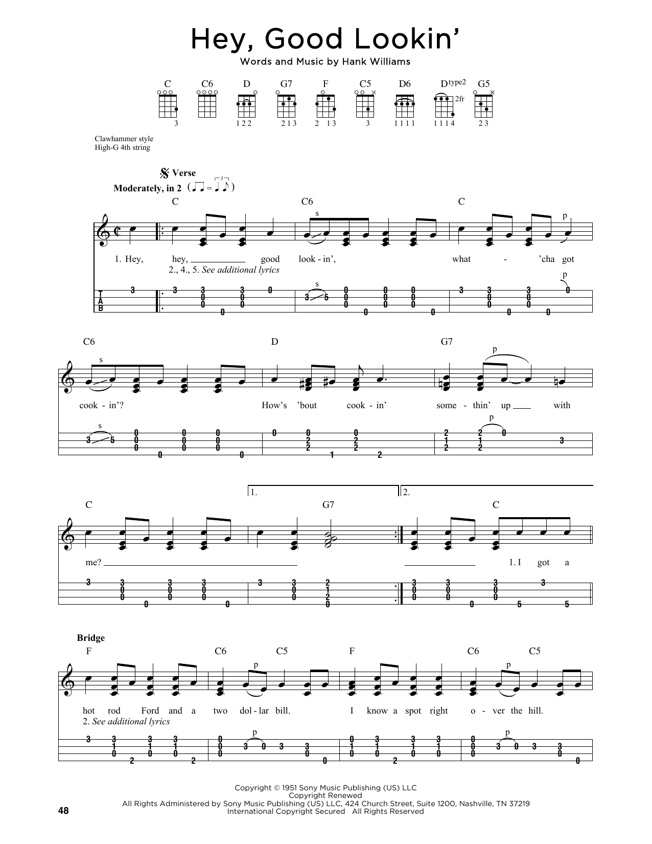 Product gallery: Page 1 of 1 Hey, Good Lookin' (arr. Jim Schustedt), Hank Williams