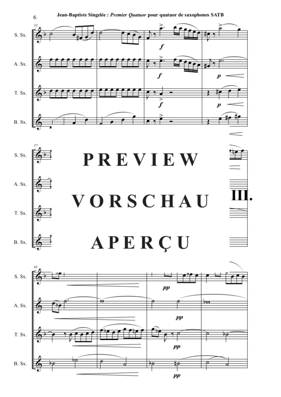 gallery: Premier Quatuor, Opus 53 , , (Saxophon-Quartett SATB)