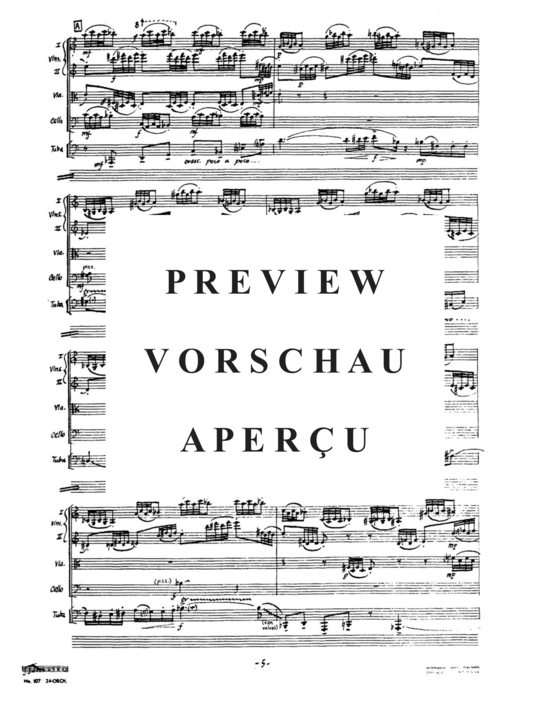 Produktgalerie: Seite 9 von 21 Quintet , , (Quintett für Streicherquartett + Tuba Solo)