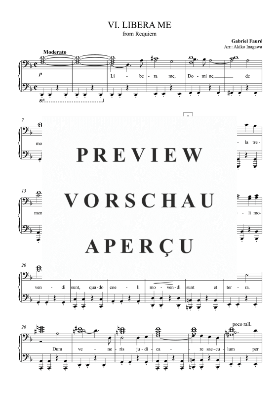 Product gallery: Page 2 of 6 Requiem - VI. Libera Me, Inagawa, Akiko, Solo Piano