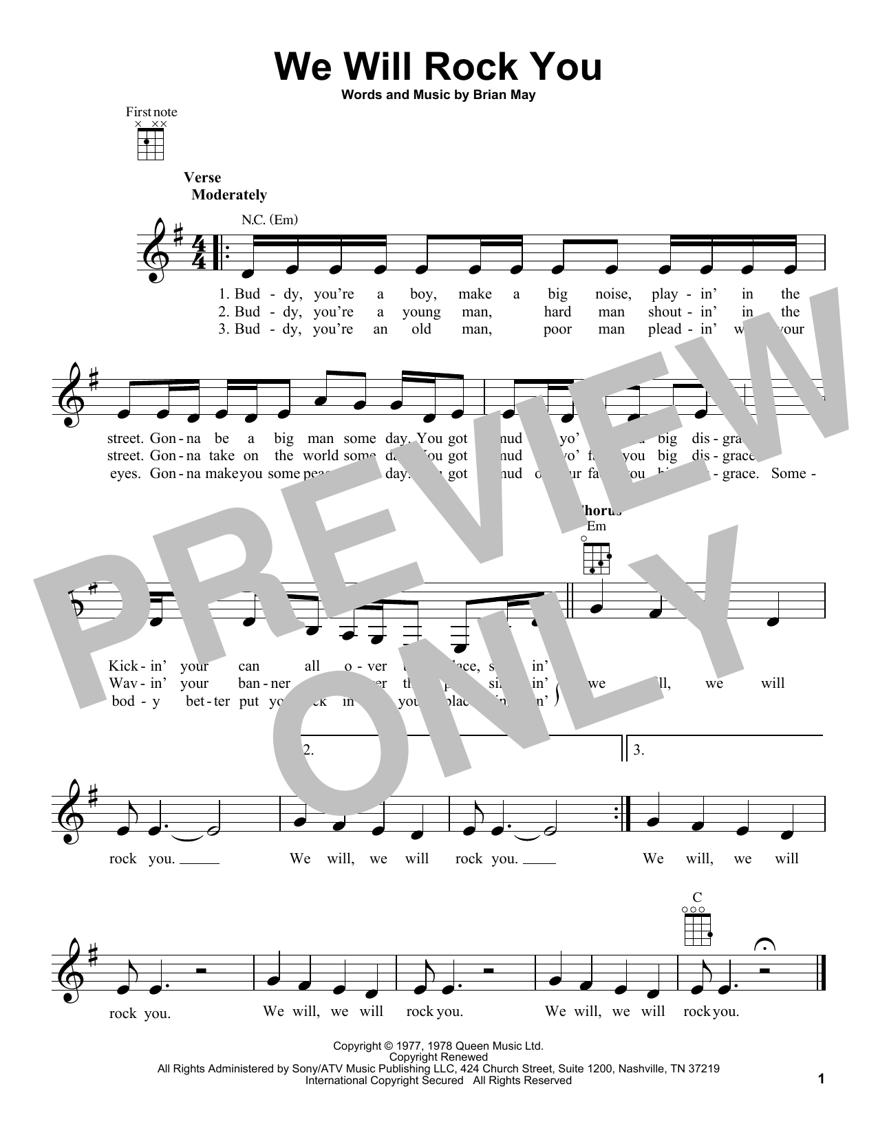 Product gallery: Page 1 of 1 We Will Rock You, Queen