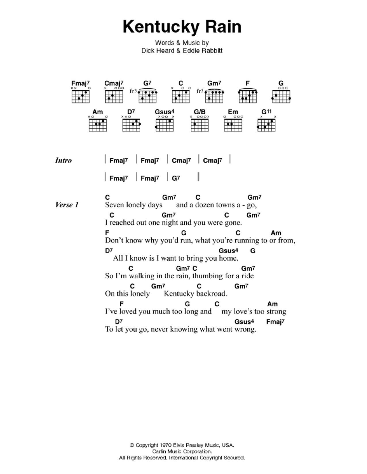 Product gallery: Page 1 of 1 Kentucky Rain, Elvis Presley