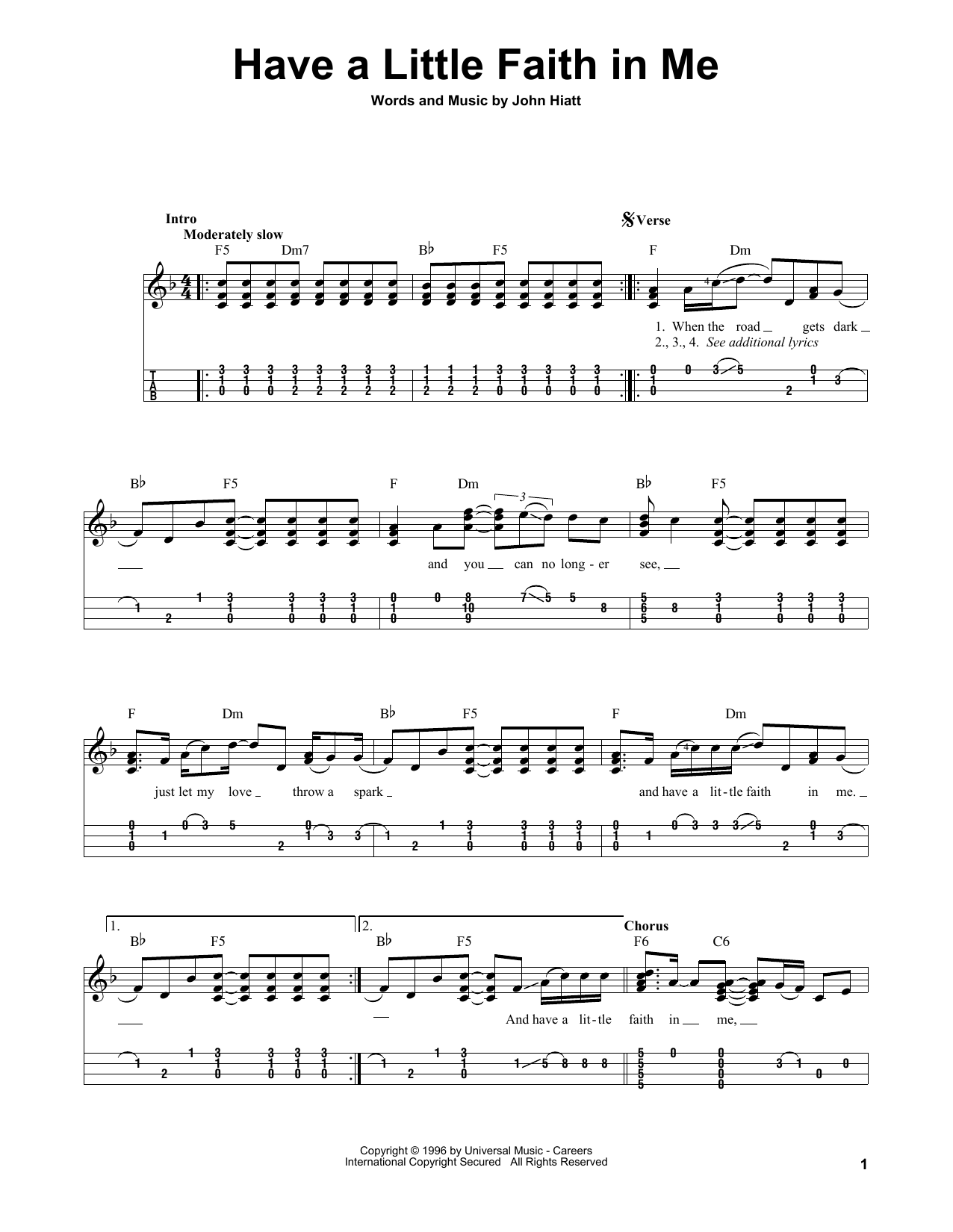 Produktgalerie: Seite 1 von 1 Have A Little Faith In Me, John Hiatt, Ukulele
