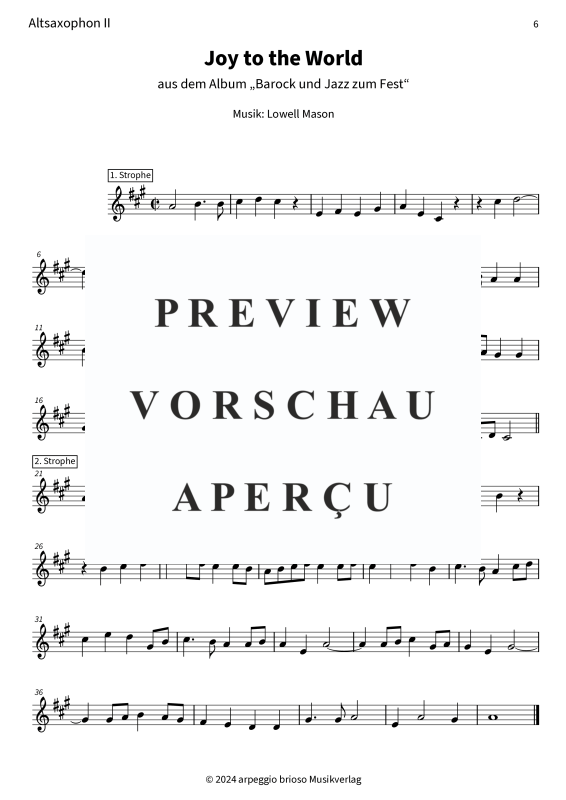 Product gallery: Page 8 of 8 Joy to the World - aus dem Album Barock und Jazz zum Fest, , (Duet 2x alto saxophone)