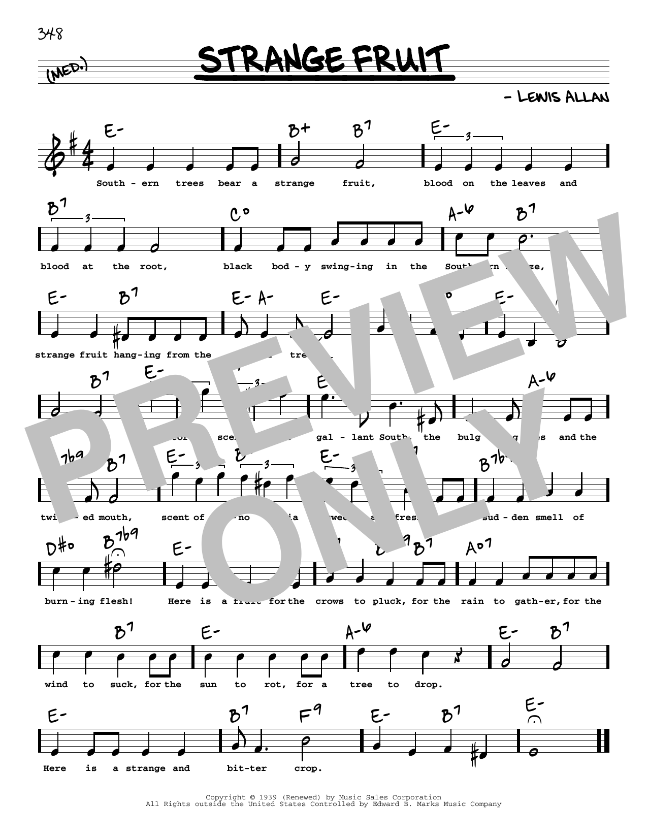 Produktbild zu: Strange Fruit (High Voice)