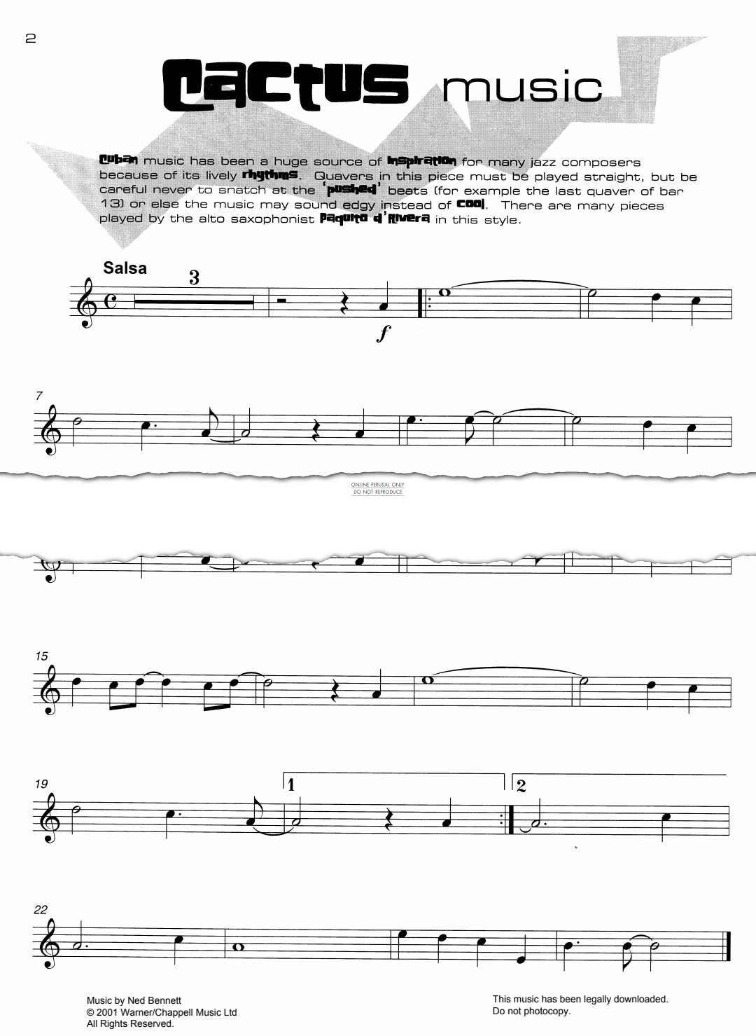 Product gallery: Page 1 of 1 Cactus Music, Ned Bennett