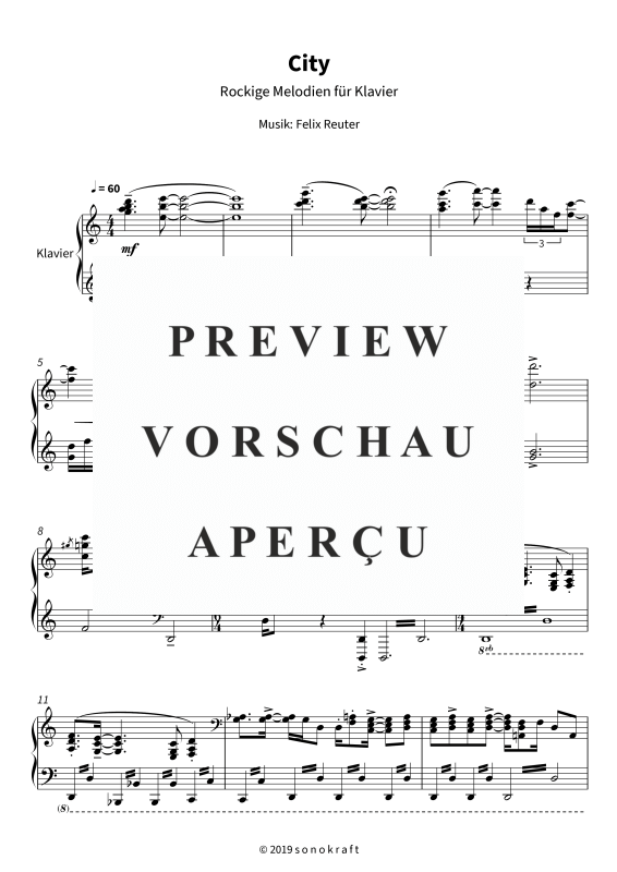 gallery: City - Rockige Melodien für Klavier, , Klavier Solo