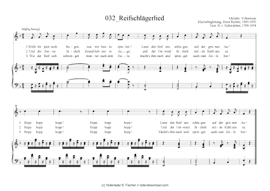 Product picture to: Reifschlägerlied Volksweise