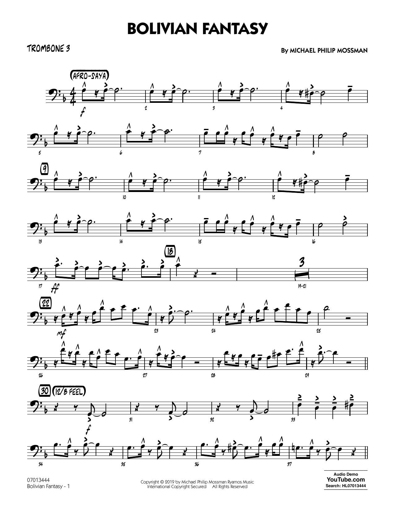 Produktgalerie: Seite 1 von 1 Bolivian Fantasy - Trombone 3, Michael Philip Mossman