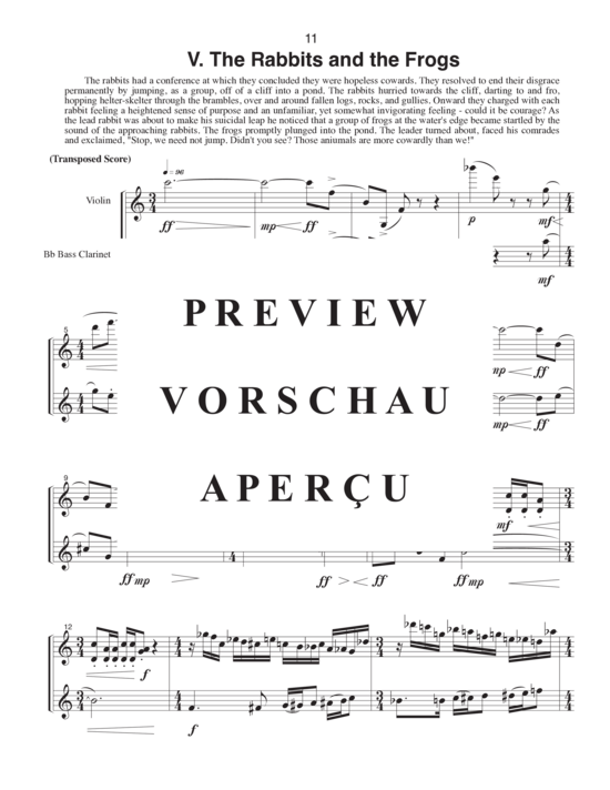 Product gallery: Page 14 of 17 Fables from Aesop , , (violin and bass clarinet)