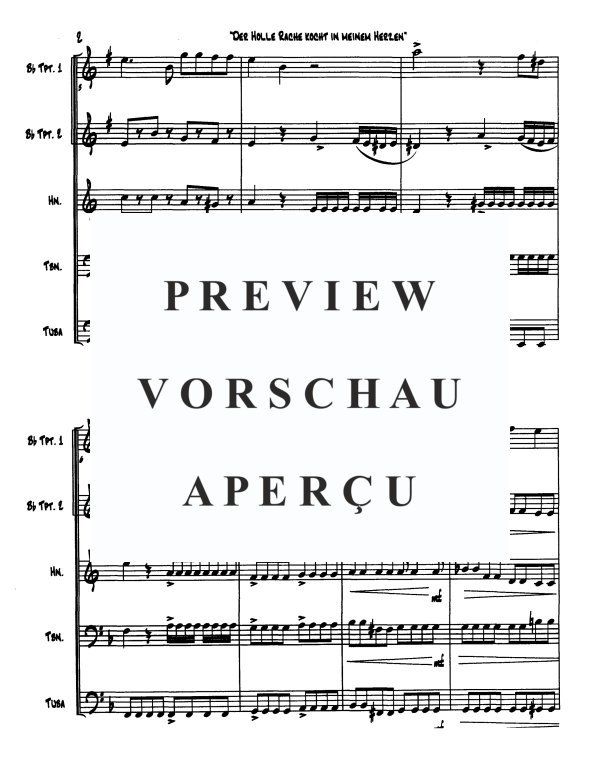 Product gallery: Page 4 of 11 Queen of the Night's Aria, , Brass Quintet