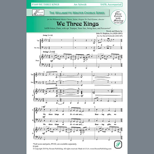 cover: We Three Kings (arr. David Schmidt), John H. Hopkins, Jr., Chor
