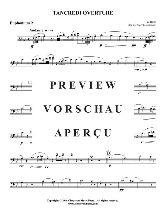 Product gallery: Page 18 of 21 Tancredi Ouvertüre , , (Tuba Quartet: 2x Baritone, 2xTuba)