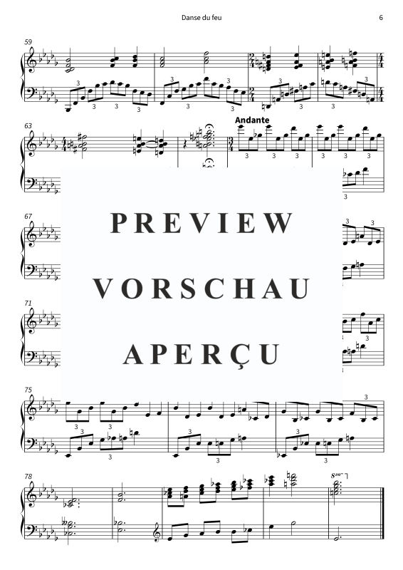 Product gallery: Page 8 of 8 Danse du feu - la methamorphose, , Solo Piano