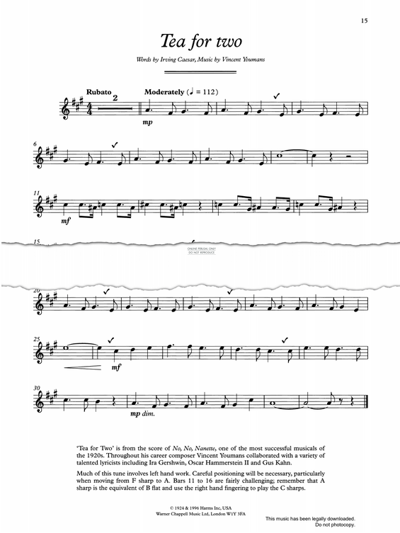 Product gallery: Page 1 of 1 Tea For Two, Vincent Youmans