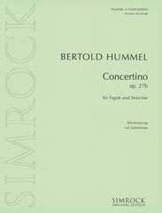 cover: Concertino, Op. 27b, Bertold Hummel, Fagott, Klavier