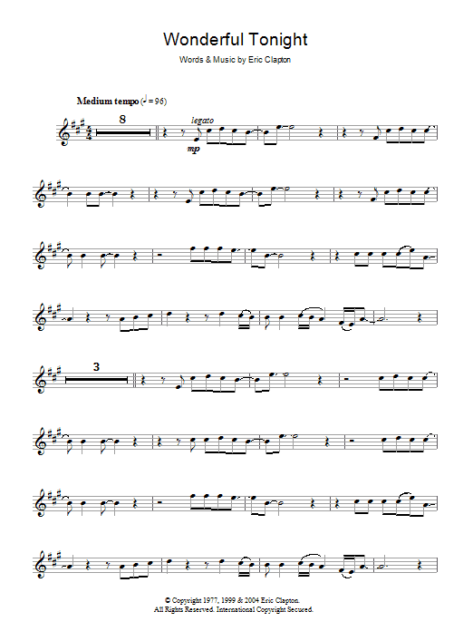 Produktgalerie: Seite 1 von 1 Wonderful Tonight, Eric Clapton, Melodieinstrument