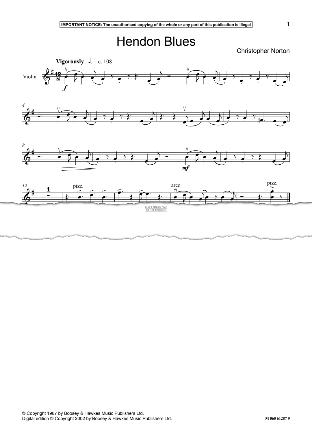 Produktgalerie: Seite 1 von 1 Hendon Blues, Christopher Norton, Klavier, Violine