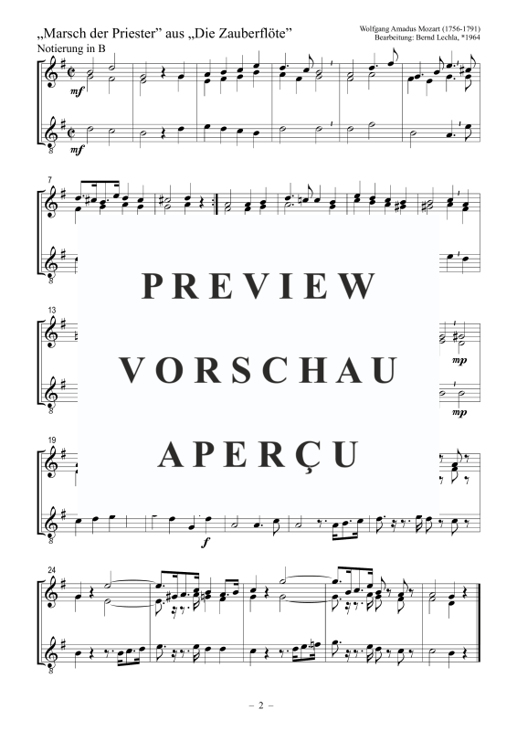 Produktgalerie: Seite 3 von 3 Marsch der Priester aus: Die Zauberflöte, , Posaunenchor