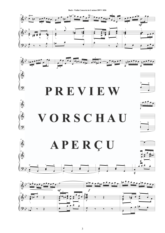 Produktgalerie: Seite 4 von 11 Violinkonzert in G-Moll BWV 1056, , Violine und Klavier