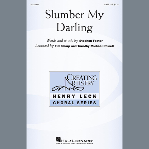 Product picture to: Slumber My Darling (arr. Tim Sharp and Timothy Michael Powell)