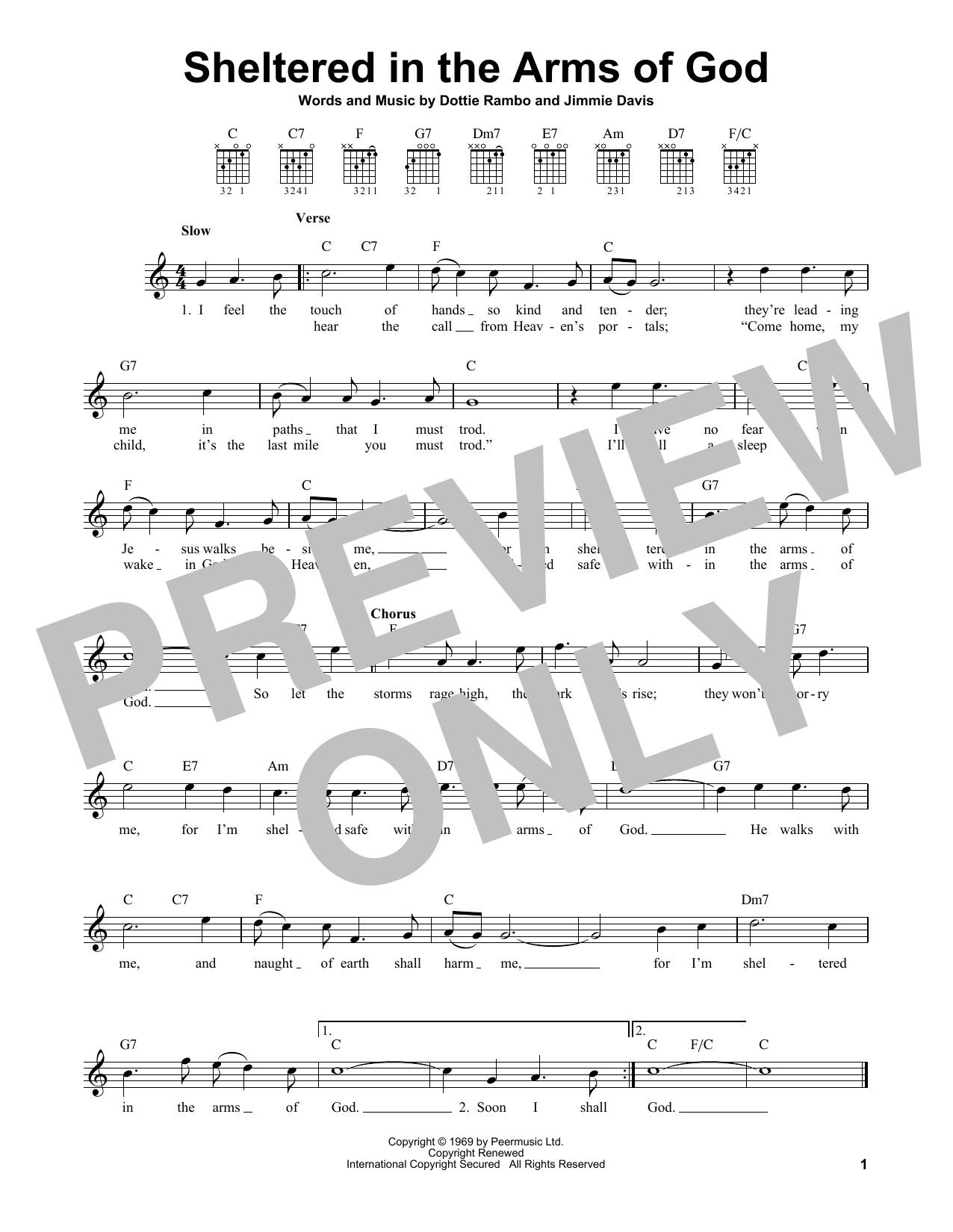 Product picture to:  Sheltered In The Arms Of God - Dottie Rambo