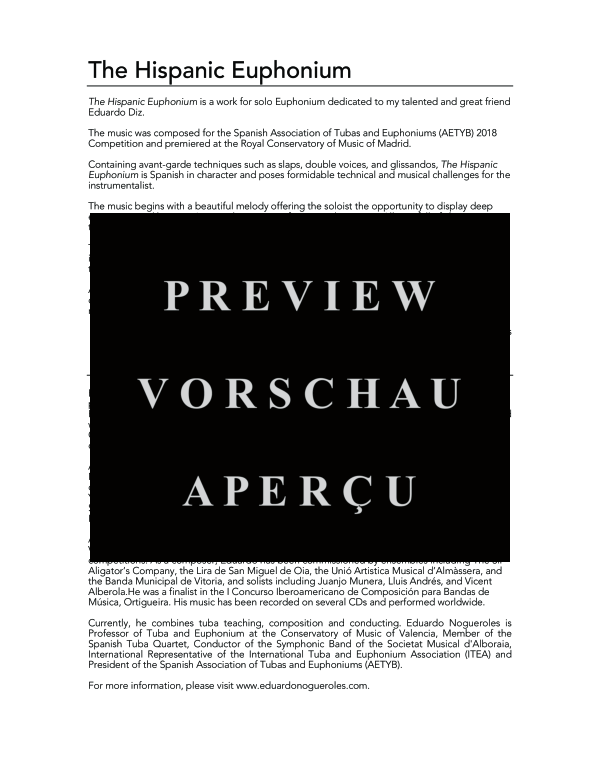 Product gallery: Page 4 of 11 Hispanic Euphonium, The, , (Euphonium Solo)