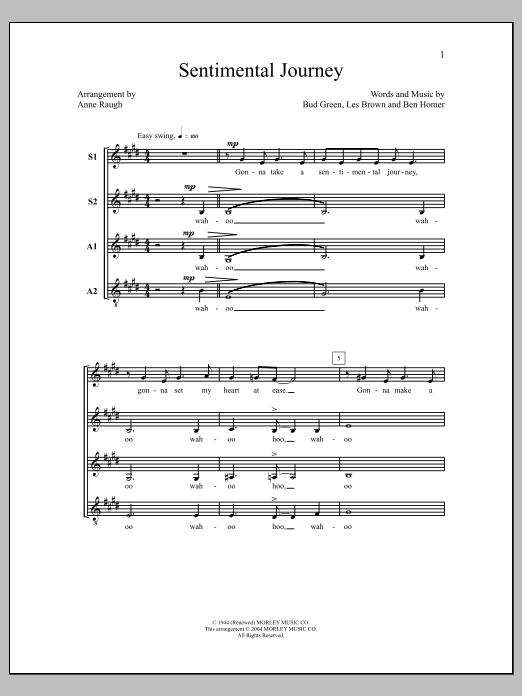 Produktgalerie: Seite 1 von 1 Sentimental Journey, Anne Raugh, Chor