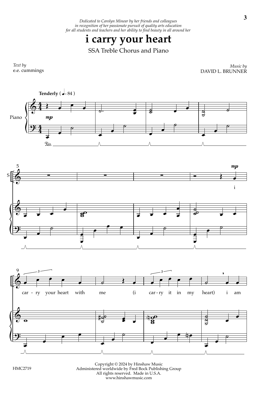 Produktgalerie: Seite 1 von 1 i carry your heart, David L. Brunner, Chor
