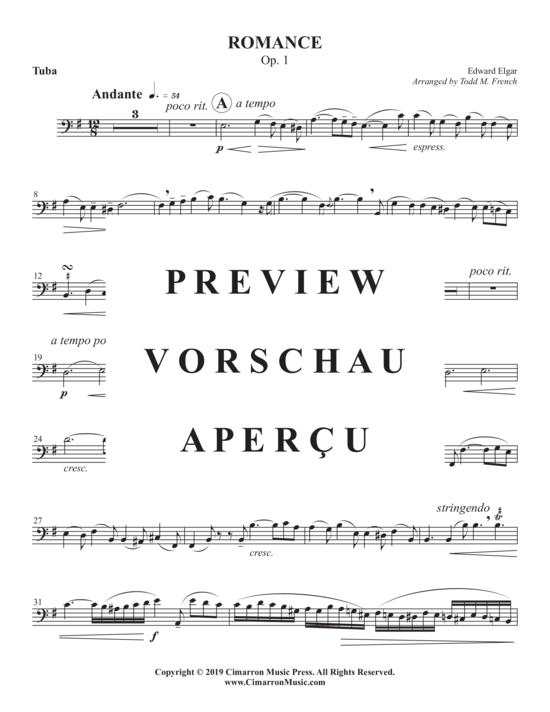 Product gallery: Page 10 of 11 Romance, Op. 1 , , (tuba + piano)