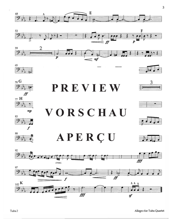 Product gallery: Page 15 of 19 Allegro , , (Tuba Quartet ETTT or TTTT)