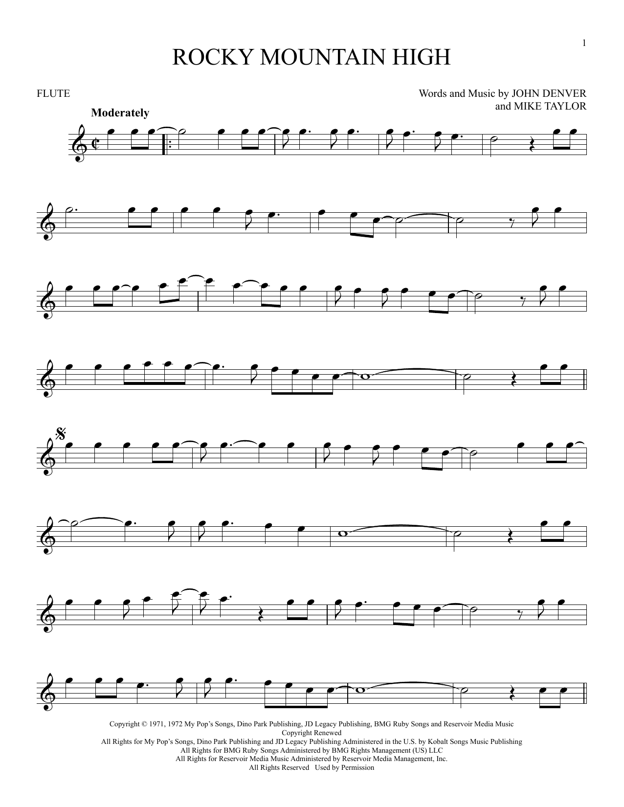 Product gallery: Page 1 of 1 Rocky Mountain High, John Denver