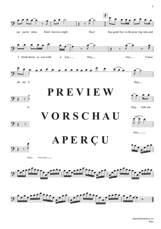 Produktgalerie: Seite 4 von 4 Stay , Hurts, (Violon-Cello)